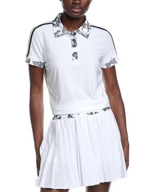 Johnny Was Bee Active Short Sleeve Polo Shirt - White