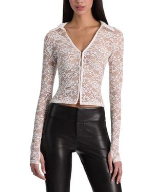 Alice + Olivia Dnu Kara Blouse - White