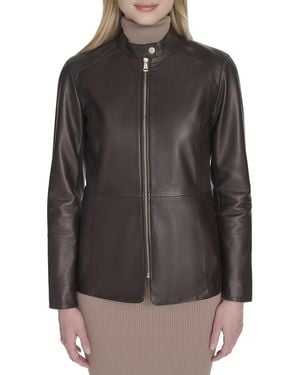 Cole Haan Smooth Lamb Jacket - Black