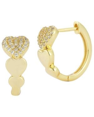 Glaze Jewelry 14K Plated Cz Earrings - Metallic