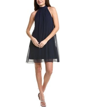 Adrianna Papell Shift Solid Mini Dress - Blue