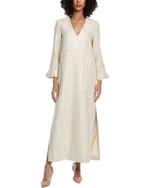 Borgo De Nor Eponnie Tweed Maxi Dress - Natural