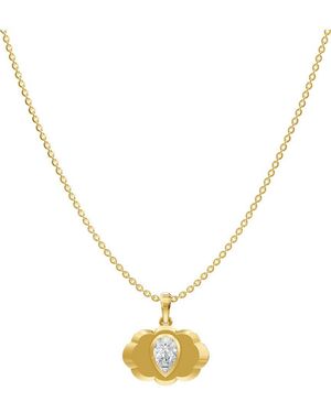 Lab Grown Diamonds 18K Over 0.95 Ct. Tw. Lab-Grown Diamond Necklace - Metallic