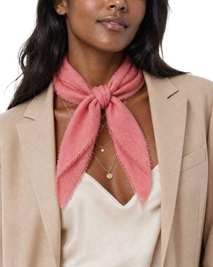 Blue Pacific Solid Cashmere-Blend Neckerchief - Pink