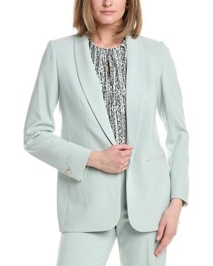 Anne Klein Shawl Lapel Jacket - Blue