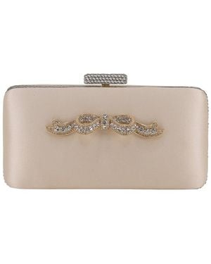 Badgley Mischka Lexi Silk Clutch - White