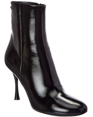 Gianvito Rossi Carla 85 Leather Bootie - Black