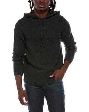 Autumn Cashmere Italian Waffle Wool & Cashmere-Blend Hoodie - Black