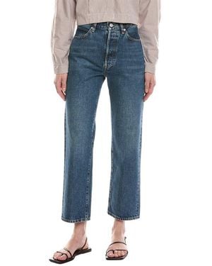 FRAME Frame The Vertical Zeta Crop Jean - Blue