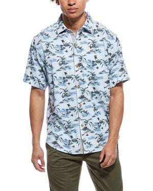 Tommy Bahama Coastal Ease Beachfront Islandzone Camp Shirt - Blue