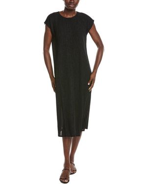 Eileen Fisher Petite Round Neck Dress - Black