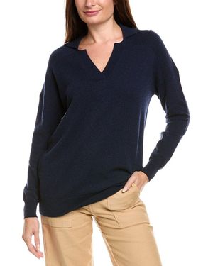 Kier + J Kier + J Oversized Wool & Cashmere-Blend Jumper - Blue