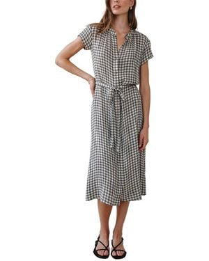 Bella Dahl Maxi Shirt Dress - Grey