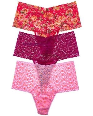 Hanky Panky 3Pk Retro Thong - Red