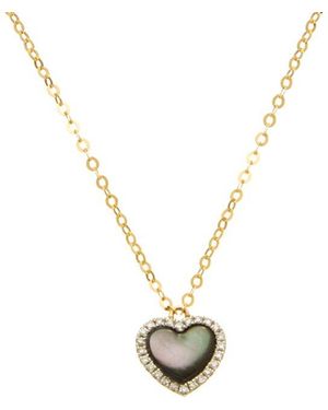 Maitre De Diamant 18K 0.02 Ct. Tw. Diamond & Pearl Necklace - Metallic