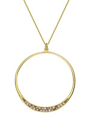 Genevive Jewelry 14k & Rhodium Over Silver Cz Pendant - Metallic