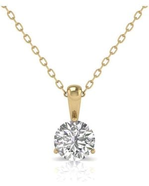 Diana M. Jewels Diana M. 14K 12.00 Ct. Tw. Lab-Grown Diamond Pendant Necklace - Metallic