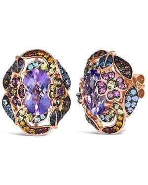 Le Vian 14K Rose 7.76 Ct. Tw. Gemstone Stud Earrings - Blue