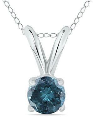 Diamond Select Cuts 14K 0.23 Ct. Tw. Diamond Necklace - Blue
