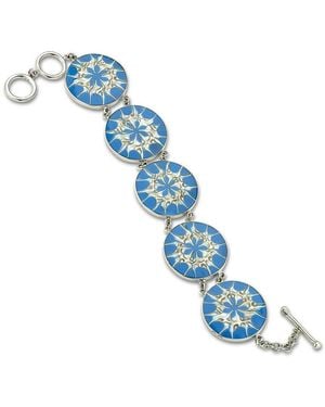 Samuel B. Silver Turquoise Shell Bracelet - Blue