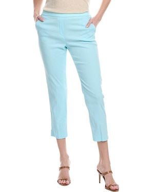 Theory Treeca Linen-Blend Pull On Pant - Blue