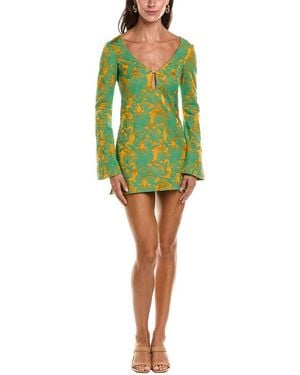 Saloni Sade Lily Brocade Tunic - Green