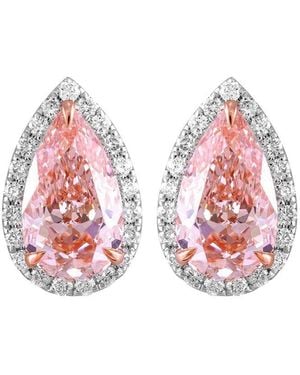 Lab Grown Diamonds 14K 4.80 Ct. Tw. Lab-Grown Diamond Stud Earrings - Pink