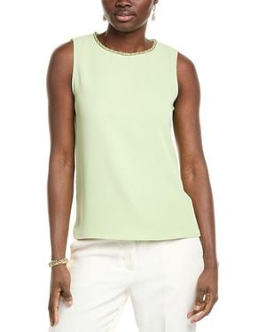 Gracia Chain Neckline Top - Green