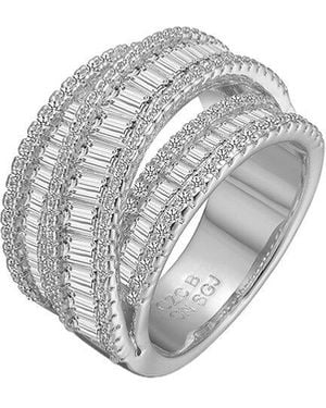 Genevive Jewelry Silver Cz Ring - Gray
