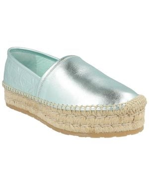 Ferragamo Tim Ganem Leather Espadrille - Blue