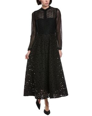Akris Lace Wool-Blend Midi Dress - Black