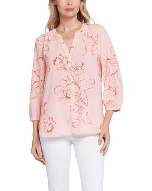 NYDJ Pintuck Blouse - Pink