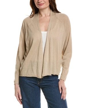 Eileen Fisher Raglan Sleeve Linen-Blend Cardigan - Natural