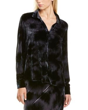 Bella Dahl Halle Silk-Blend Shirt - Black