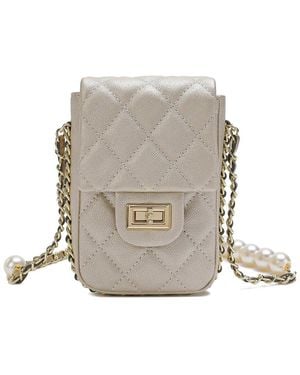 Tiffany & Fred Paris Quilted Leather Crossbody - Grey