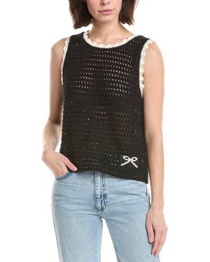 NVLT Sleeveless Crochet Jumper - Black