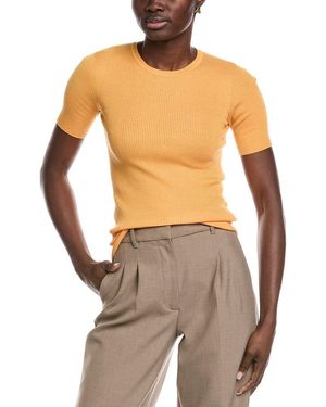 Akris Ribbed Silk-Blend Top - Blue
