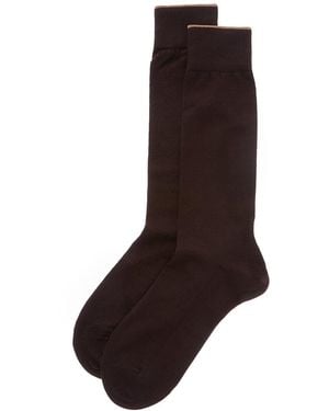 BOSS Cashmere & Silk-Blend Socks - Brown
