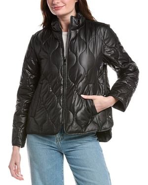 Sam Edelman Stand Collar Bomber Jacket - Black