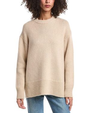Lafayette 148 New York Chunky Crewneck Cashmere & Wool-Blend Jumper - Natural