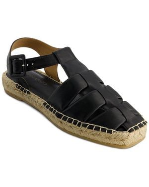 Bernardo Monri Leather Espadrille - Black