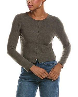 Velvet By Graham & Spencer Raya Kashmir Knit Cardigan - Grey