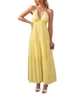 Amanda Royal Midi Dress - Yellow