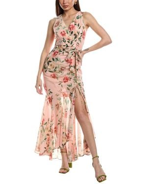 Eliza J Chiffon Maxi Dress - Pink