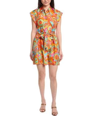 FLORA BEA NYC Camy Silk Mini Dress - Orange