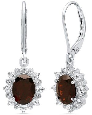MaxColor 2.00 Ct. Tw. Garnet Dangle Earrings - Multicolor