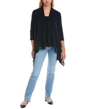 Joseph Ribkoff Lace Hem Cardigan - Black