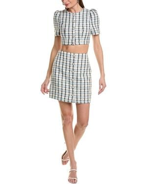 Seraphin 2Pc Top & Skirt Set - Blue