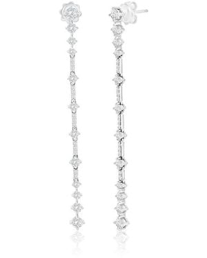 Jewels by Viomo 14K 2.01 Ct. Tw. Diamond Long Earrings - White