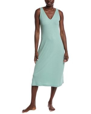 Natori Soothe Rib Slip Dress - Green